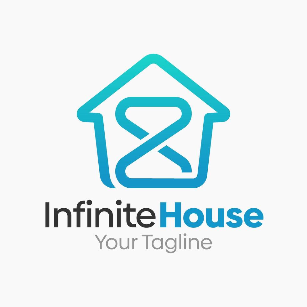 Infinite House Logo Design Template. Good for Business, Agency, Community and Organization vector