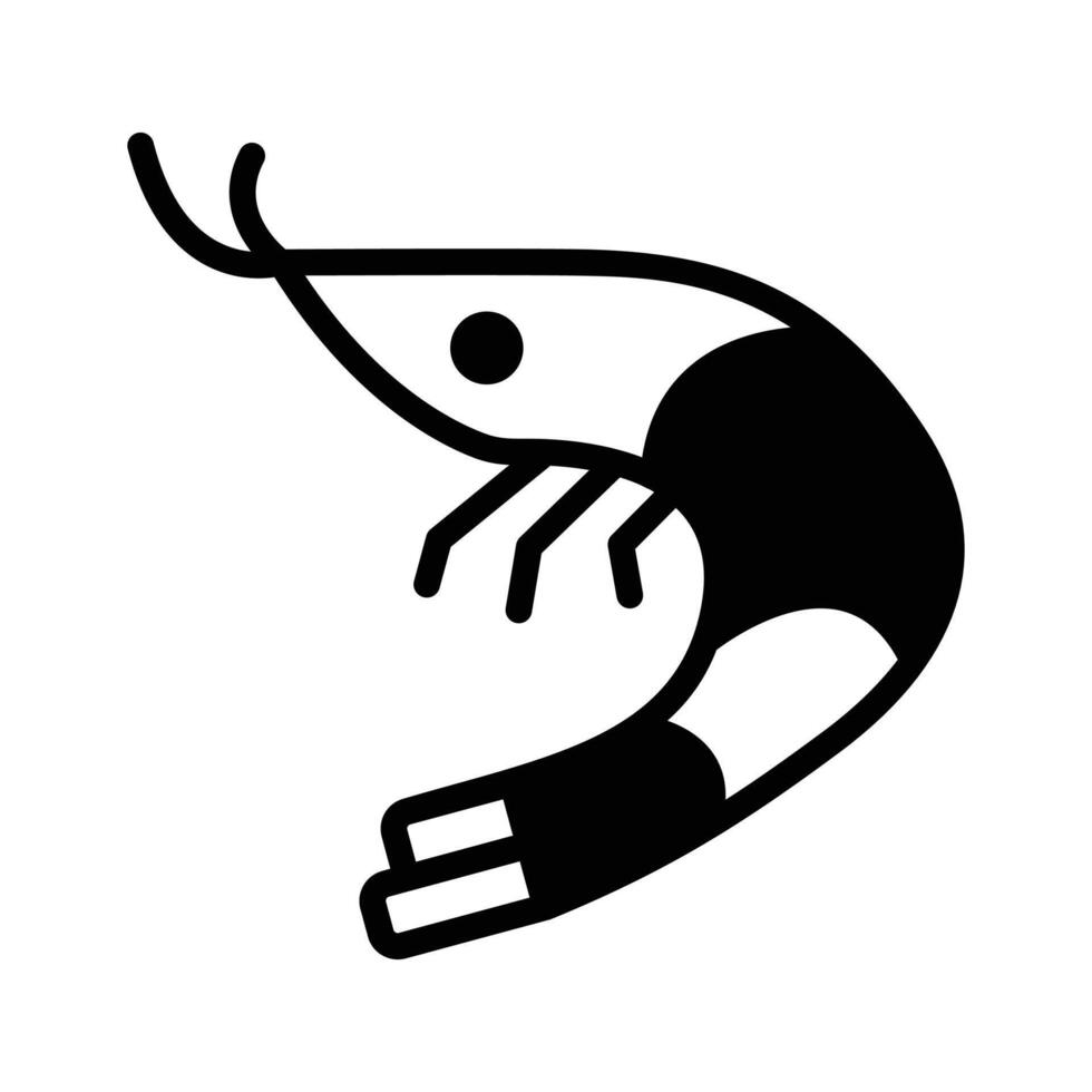 Plump shrimp icon ideal in seafood designs vector