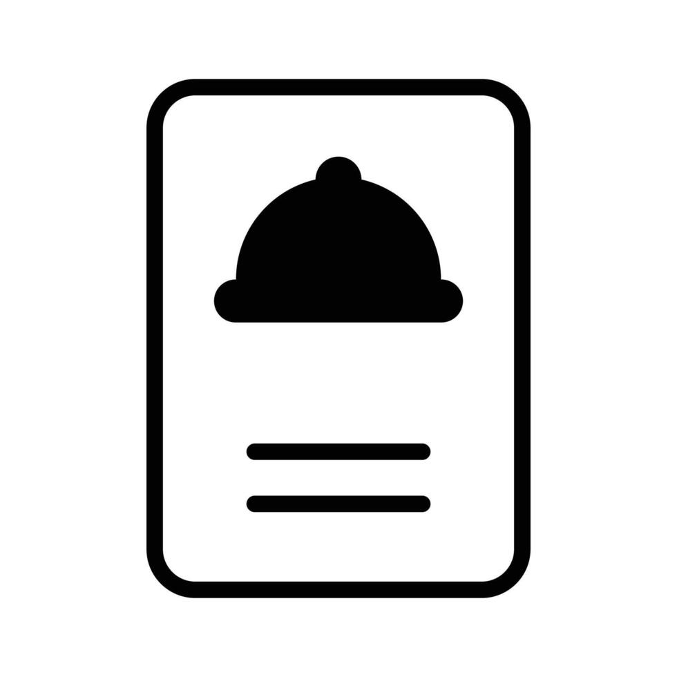 Stylish food menu icon, ideal for food and dining projects vector