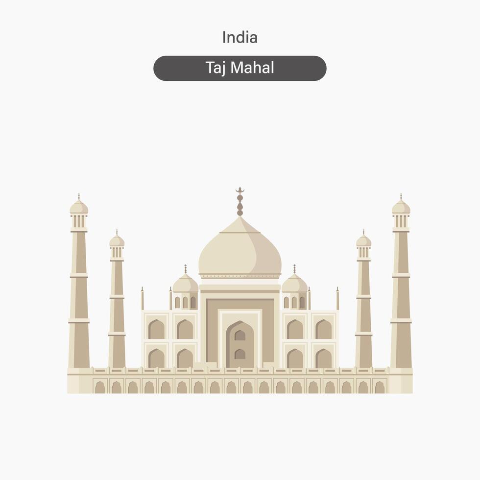 India Taj Mahal vector