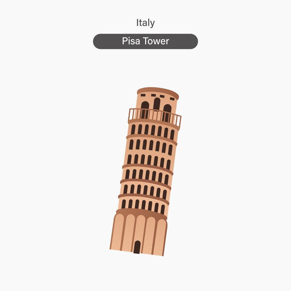 Italy, Pisa Tower vector