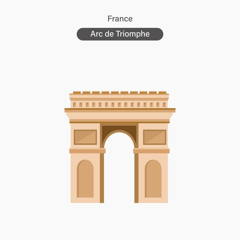 France Arc de Triomphe vector