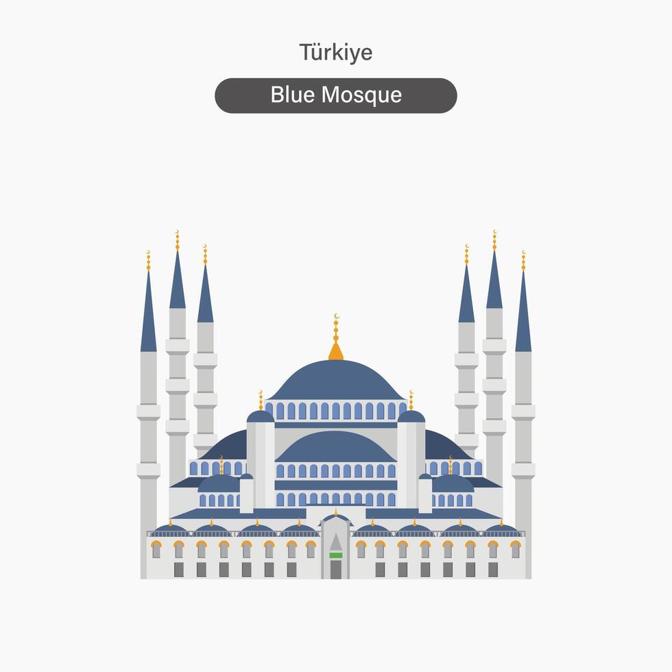 Turkiye, Blue Mosque vector