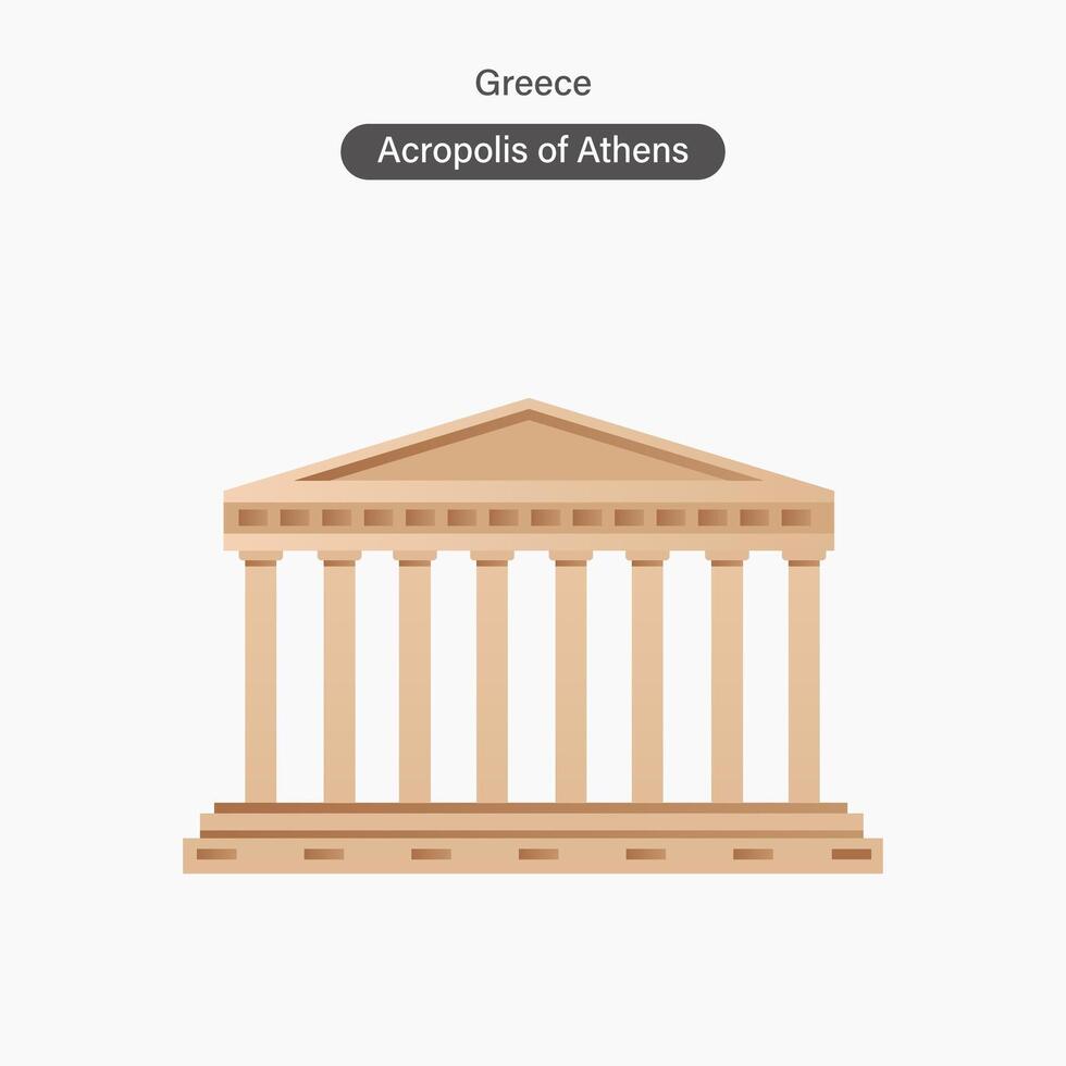 Greece Acropolis of Athens vector