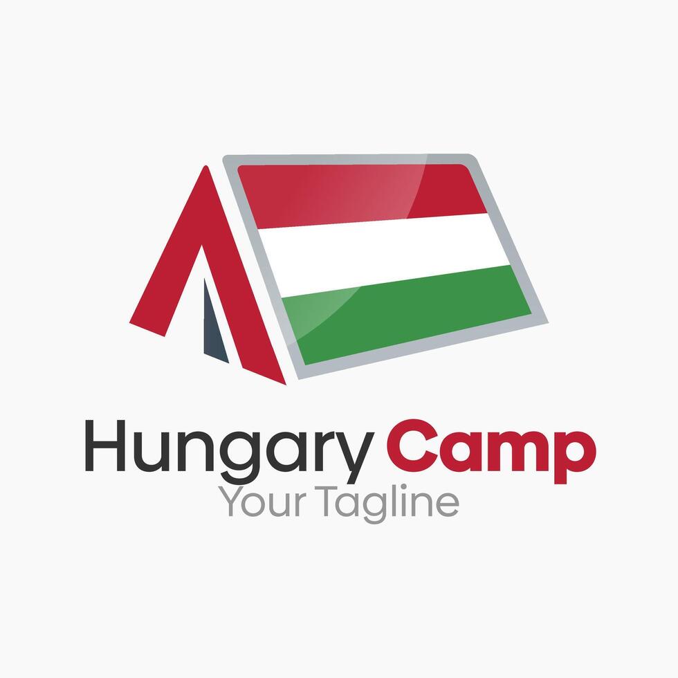 Hungary Camp Logo Design Template. Good for Business, Agency, Community and Organization vector