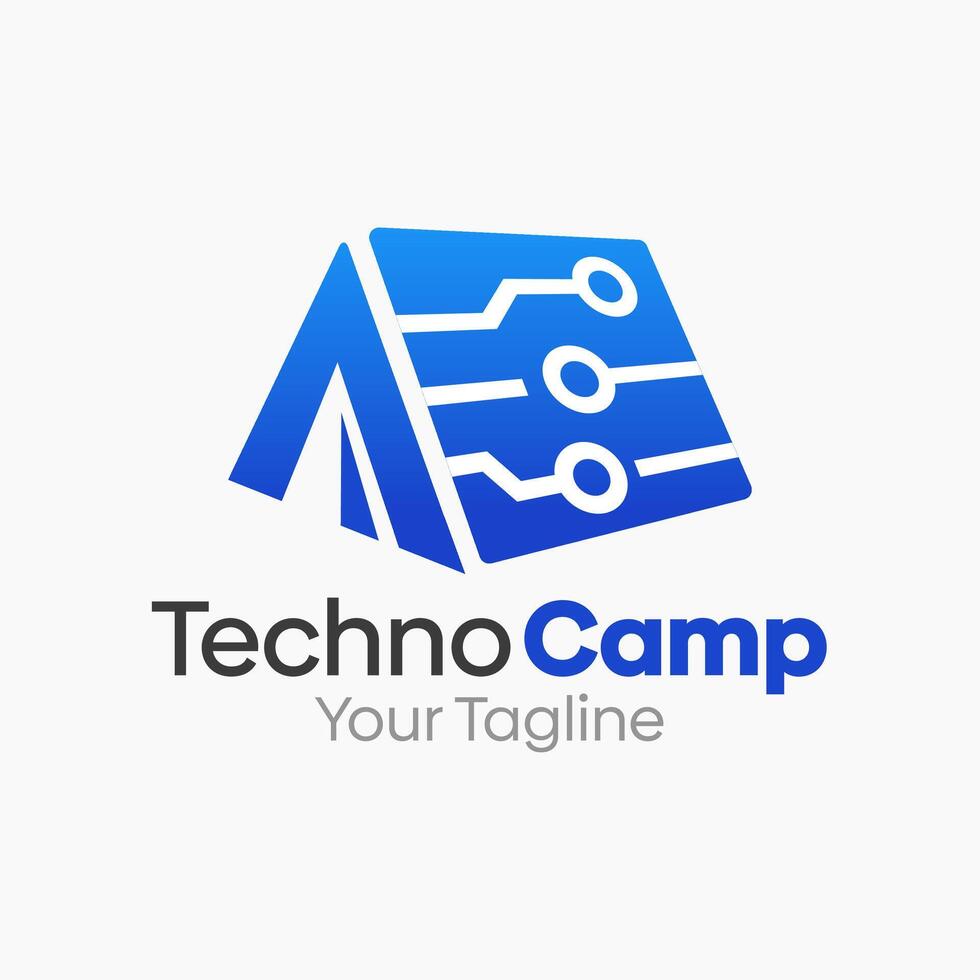 Techno Camp Logo Design Template. Good for Business, Agency, Community and Organization vector