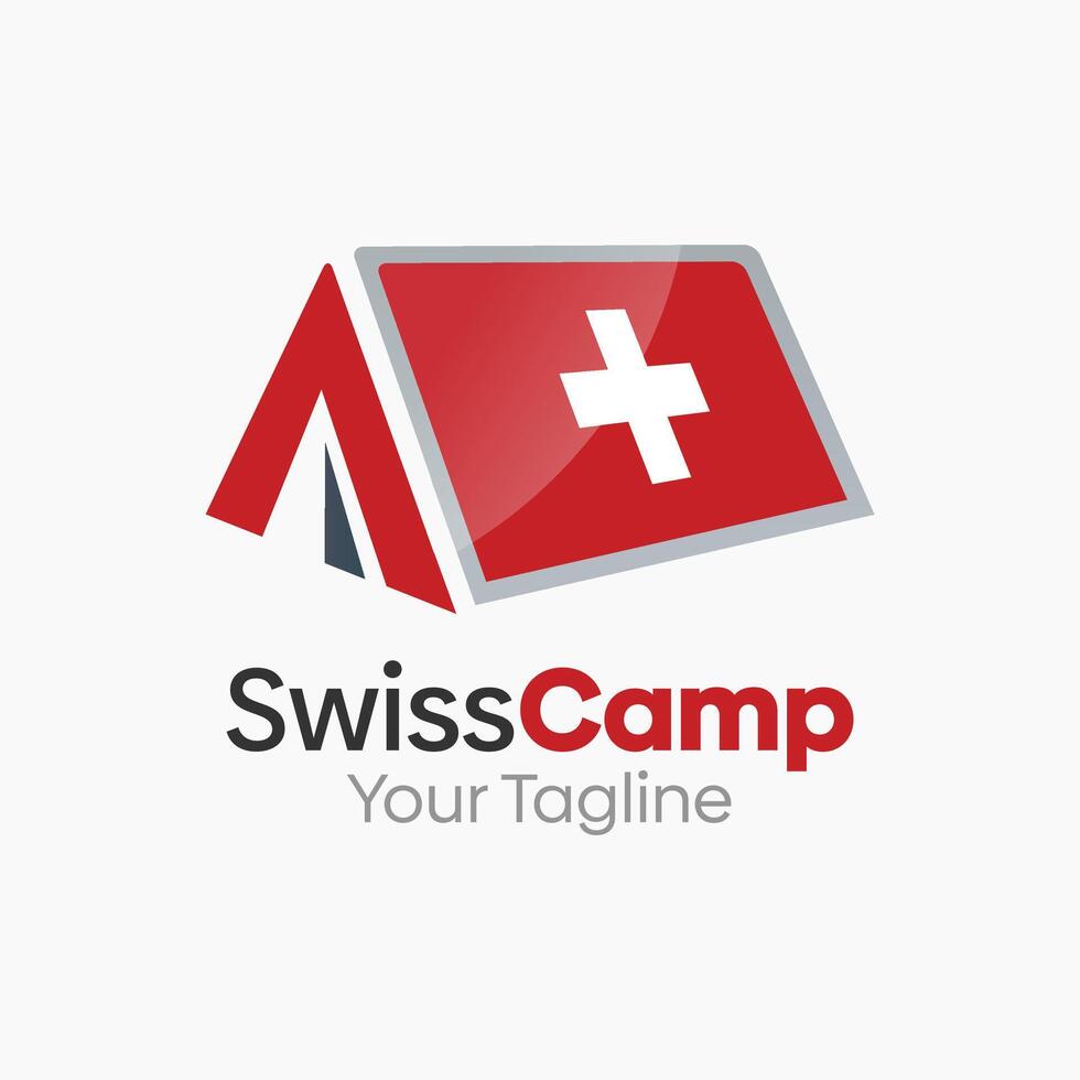 Swiss Camp Logo Design Template. Good for Business, Agency, Community and Organization vector