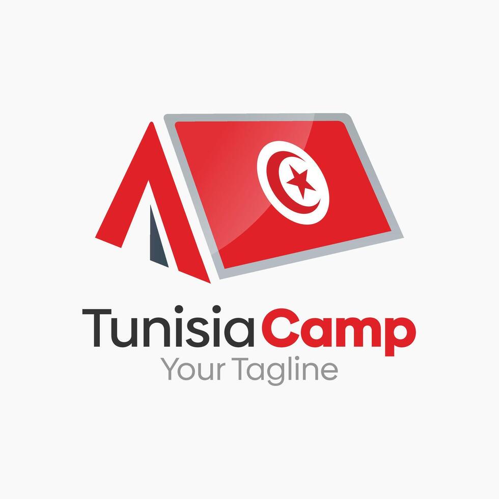 Tunisia Camp Logo Design Template. Good for Business, Agency, Community and Organization vector