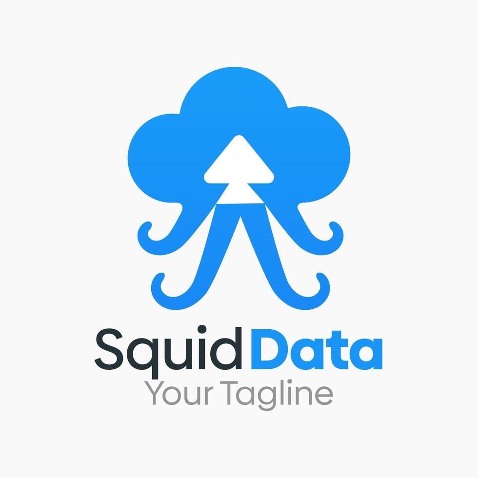 Squid Data Logo Template Design. Good for Business, Start up, Agency, and Organization vector