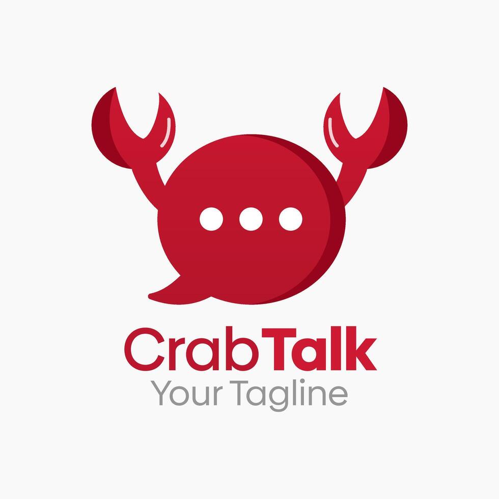 Crab Talk Logo Template Design. Good for Business, Start up, Agency, and Organization vector