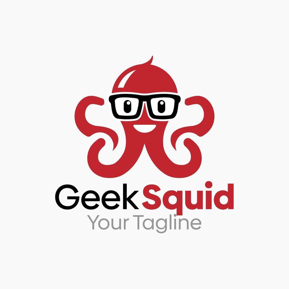Geek Squid Logo Template Design. Good for Business, Start up, Agency, and Organization vector