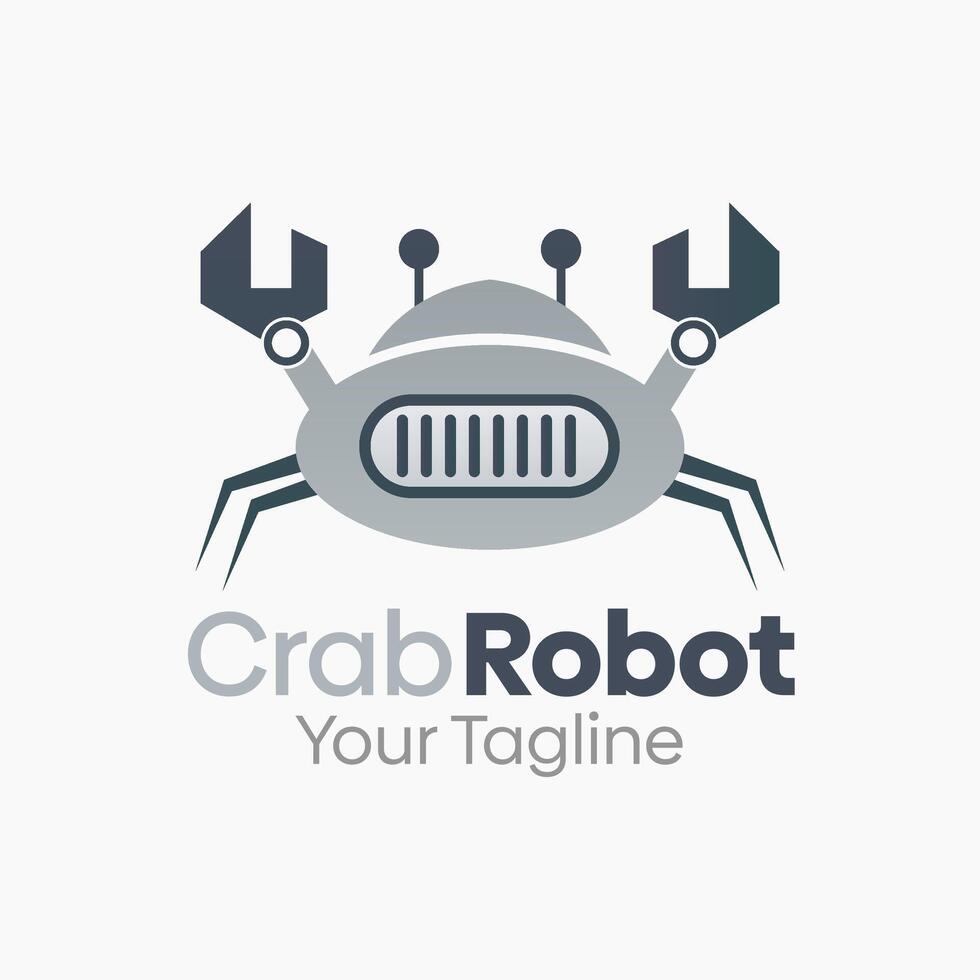 Crab Robot Logo Template Design. Good for Business, Start up, Agency, and Organization vector