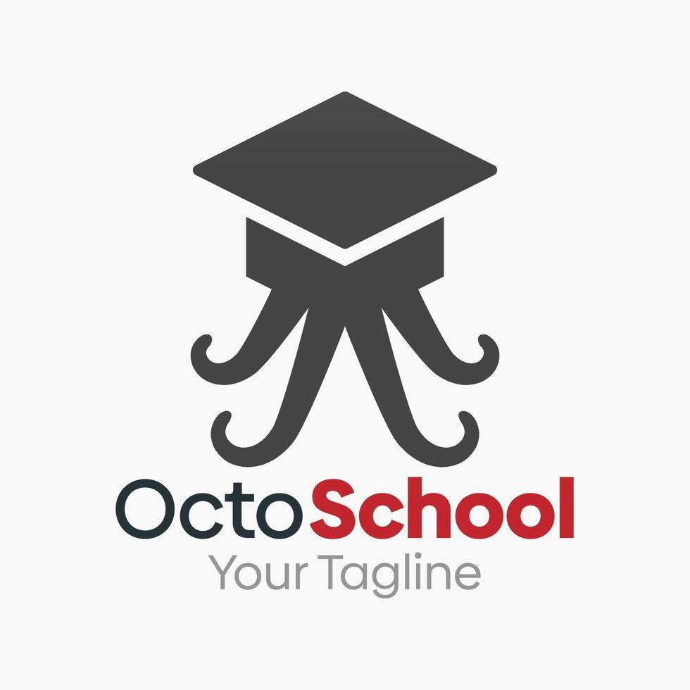 Octo School Logo Template Design. Good for Business, Start up, Agency, and Organization vector