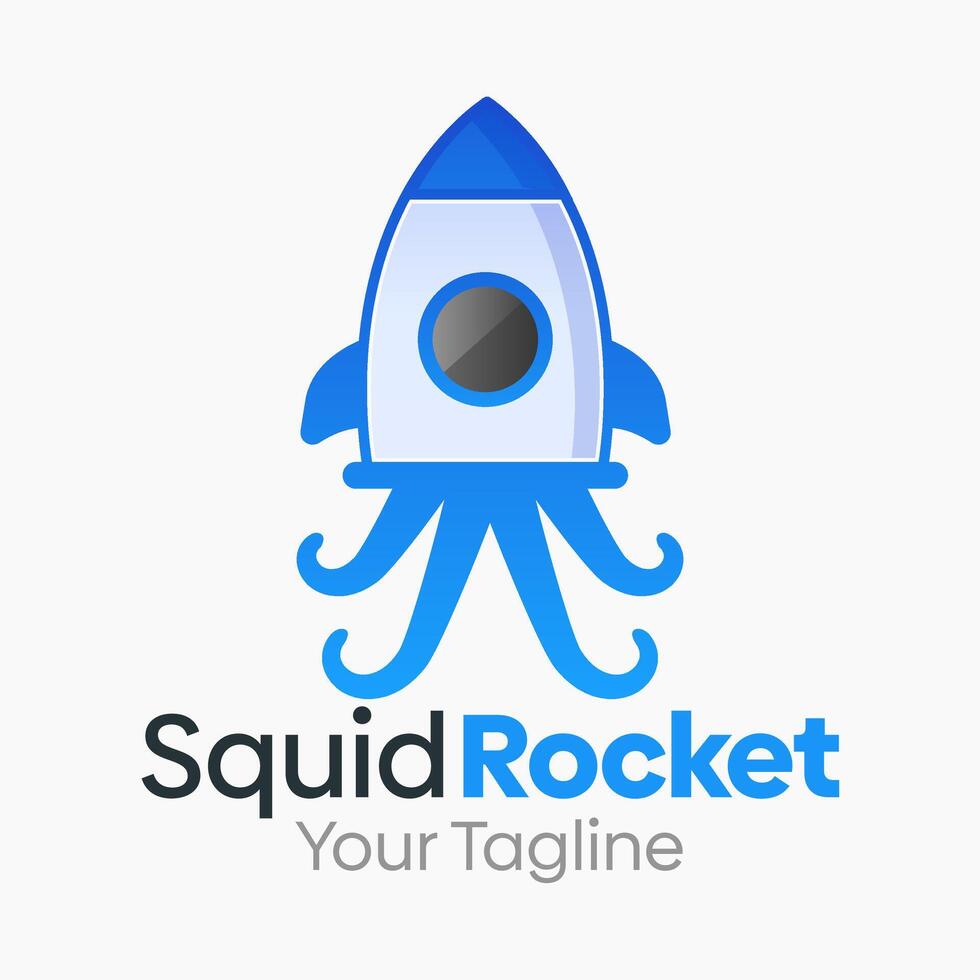 Squid Rocket Logo Template Design. Good for Business, Start up, Agency, and Organization vector