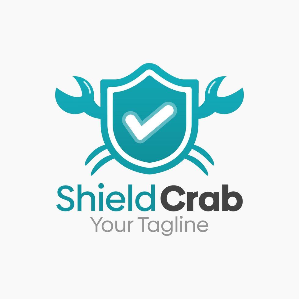 Shield Crab Logo Template Design. Good for Business, Start up, Agency, and Organization vector