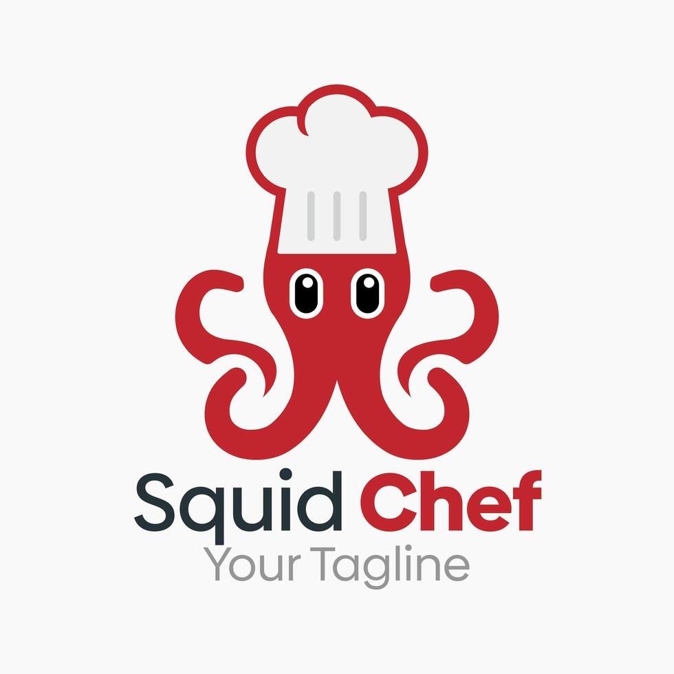 Squid Chef Logo Template Design. Good for Business, Start up, Agency, and Organization vector
