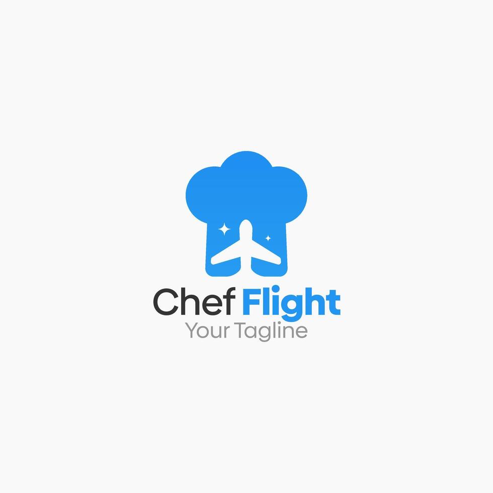 Chef Flight Logo Template Design. Good for Business, Start up, Agency, and Organization vector
