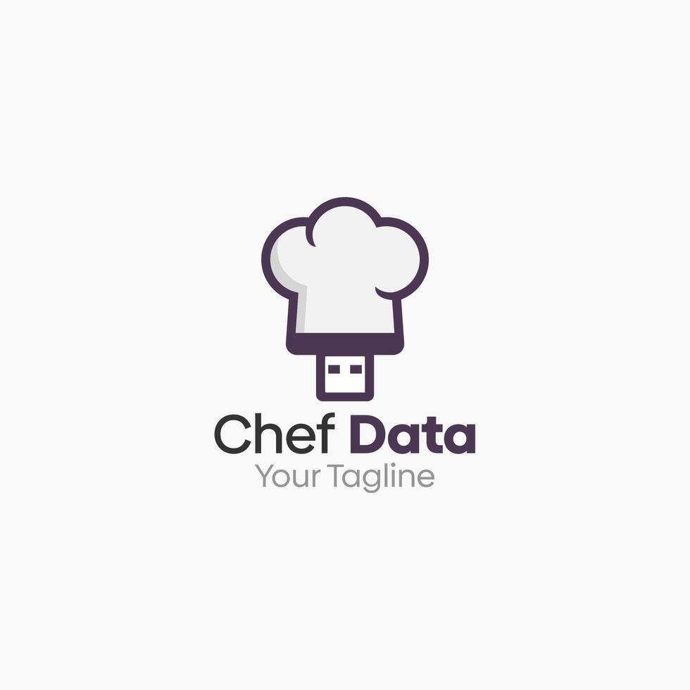Chef Data Logo Template Design. Good for Business, Start up, Agency, and Organization vector