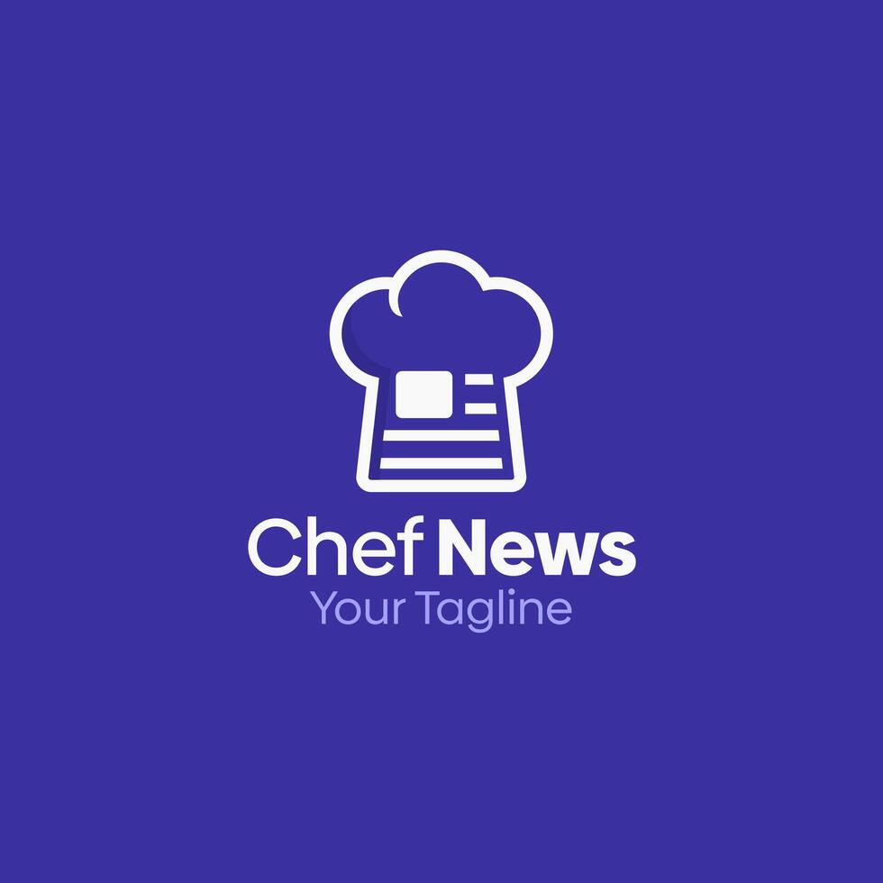 Chef News Logo Template Design. Good for Business, Start up, Agency, and Organization vector