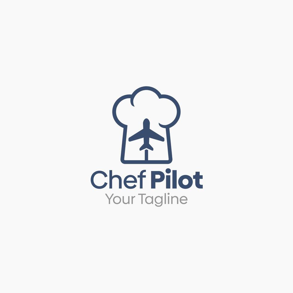 Chef Pilot Logo Template Design. Good for Business, Start up, Agency, and Organization vector