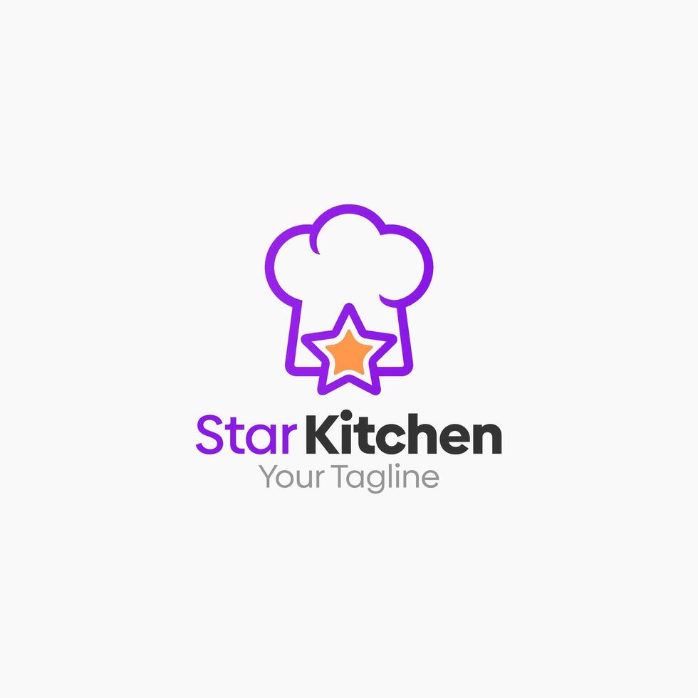 Star Kitchen Logo Template Design. Good for Business, Start up, Agency, and Organization vector