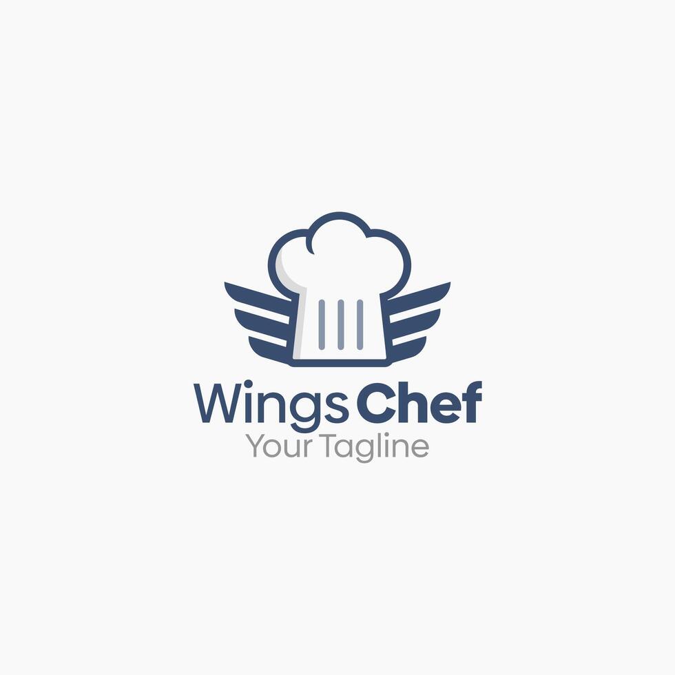 Wings Chef Logo Template Design. Good for Business, Start up, Agency, and Organization vector