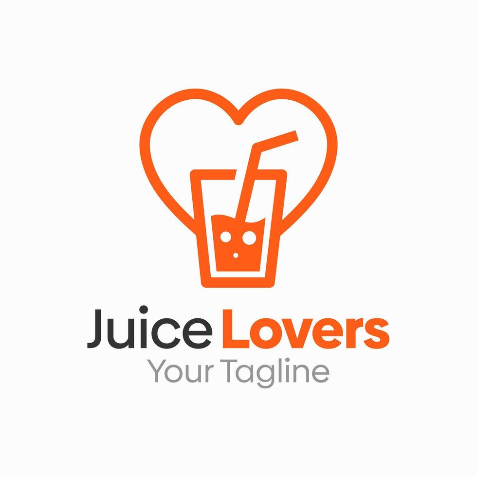Juice Lovers Logo Design Template. Good for Business, Agency, Community and Organization vector