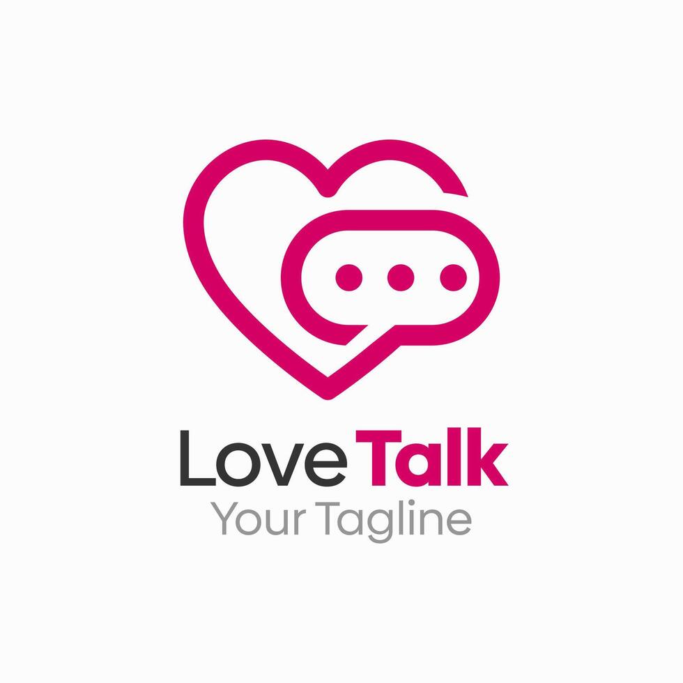 Love Talk Logo Design Template. Good for Business, Agency, Community and Organization vector