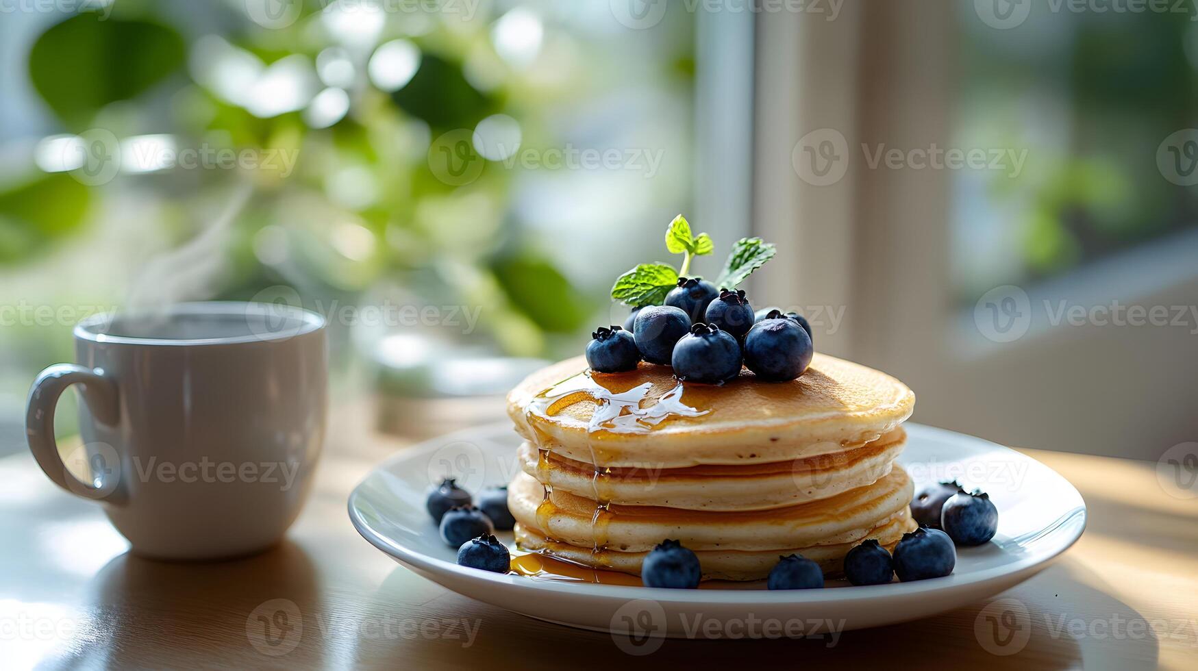 Healthy breakfast is very important because it keeps you energized all the day. This image can be used in advertisements or on social media to promote healthy and balanced diet in your daily life. photo