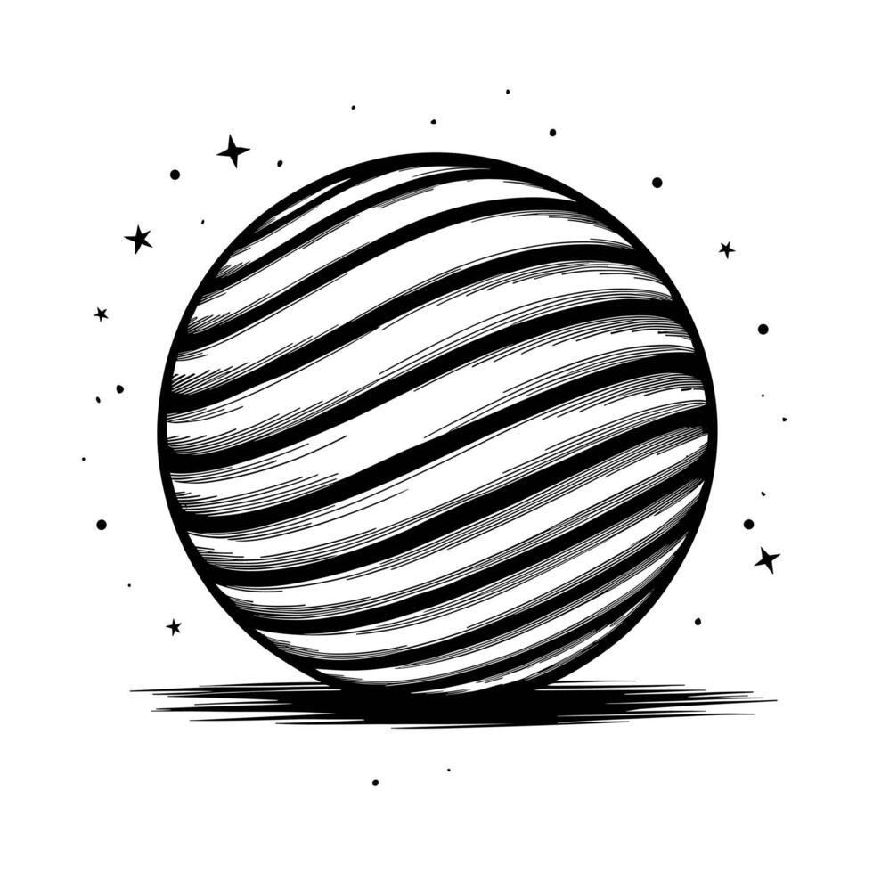 Planet with stars and stripes illustration vector