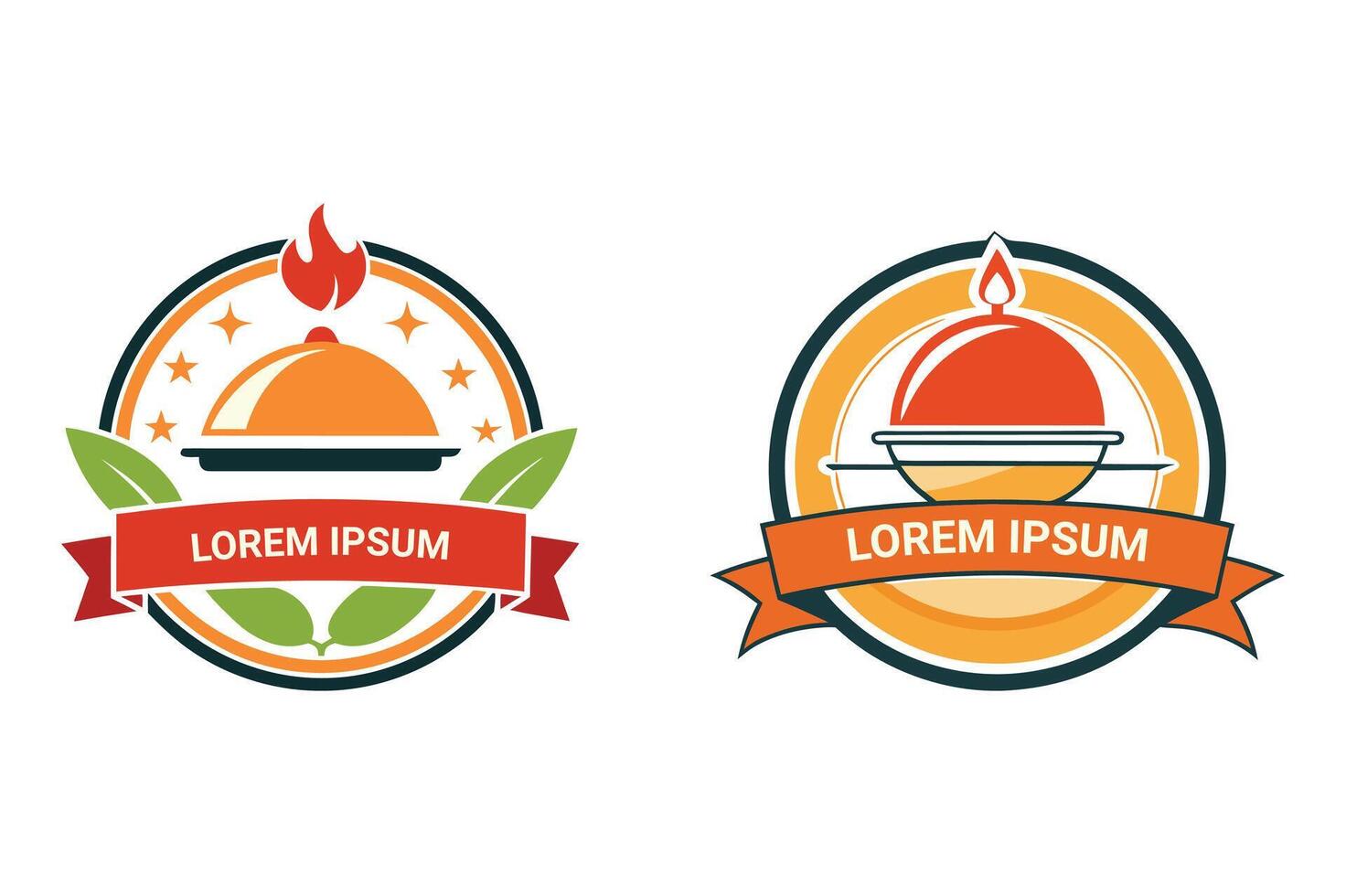Editable Catering Logo Isolated for Easy Customization vector