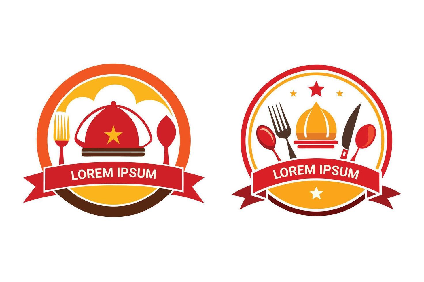 Editable Restaurant Logo Isolated for Branding vector