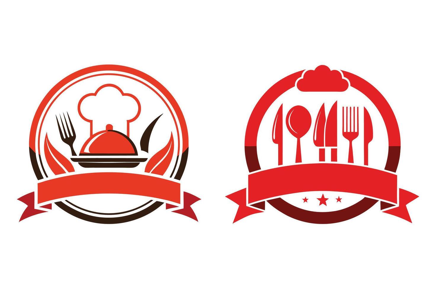 Easily Customizable Restaurant Logo Illustration vector