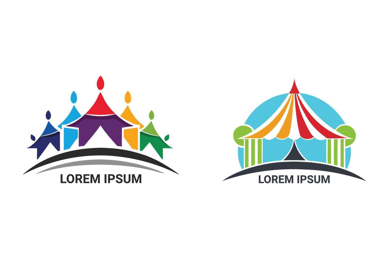 Easy Customizable Event Management Logo Isolated vector