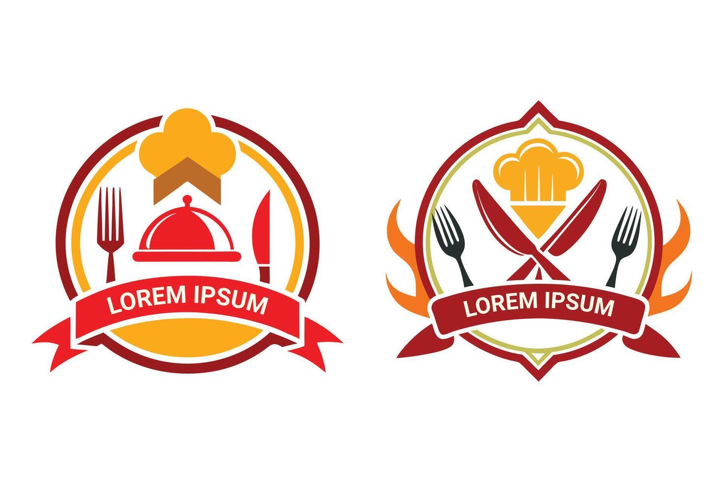 Restaurant Logo Illustration Easily Adjustable vector