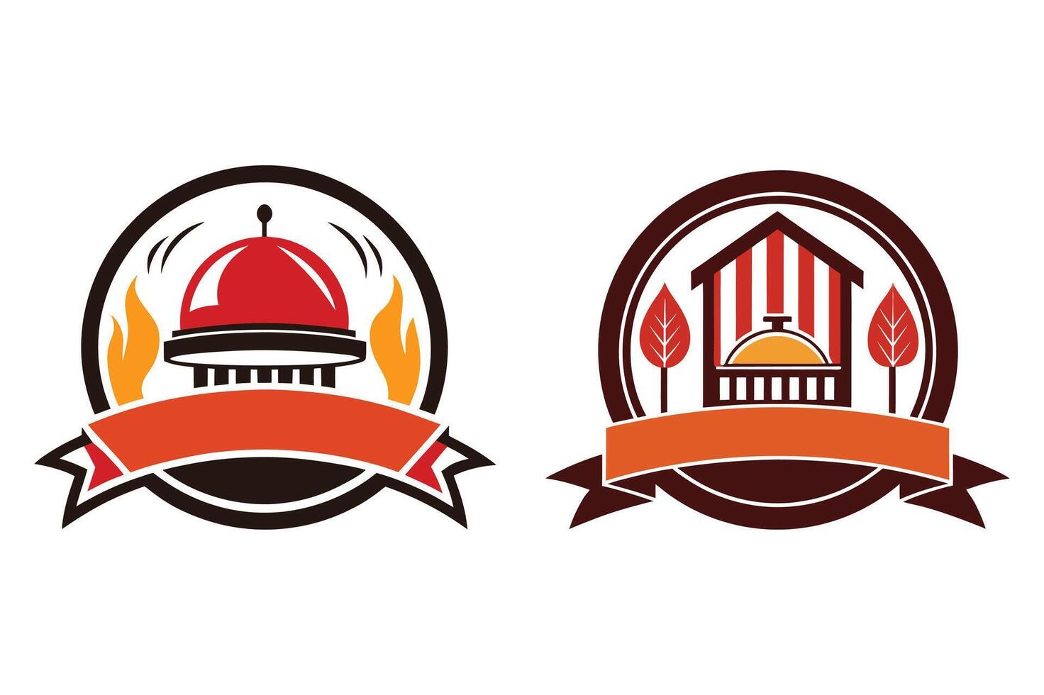 Editable Restaurant Logo for Easy Customization vector