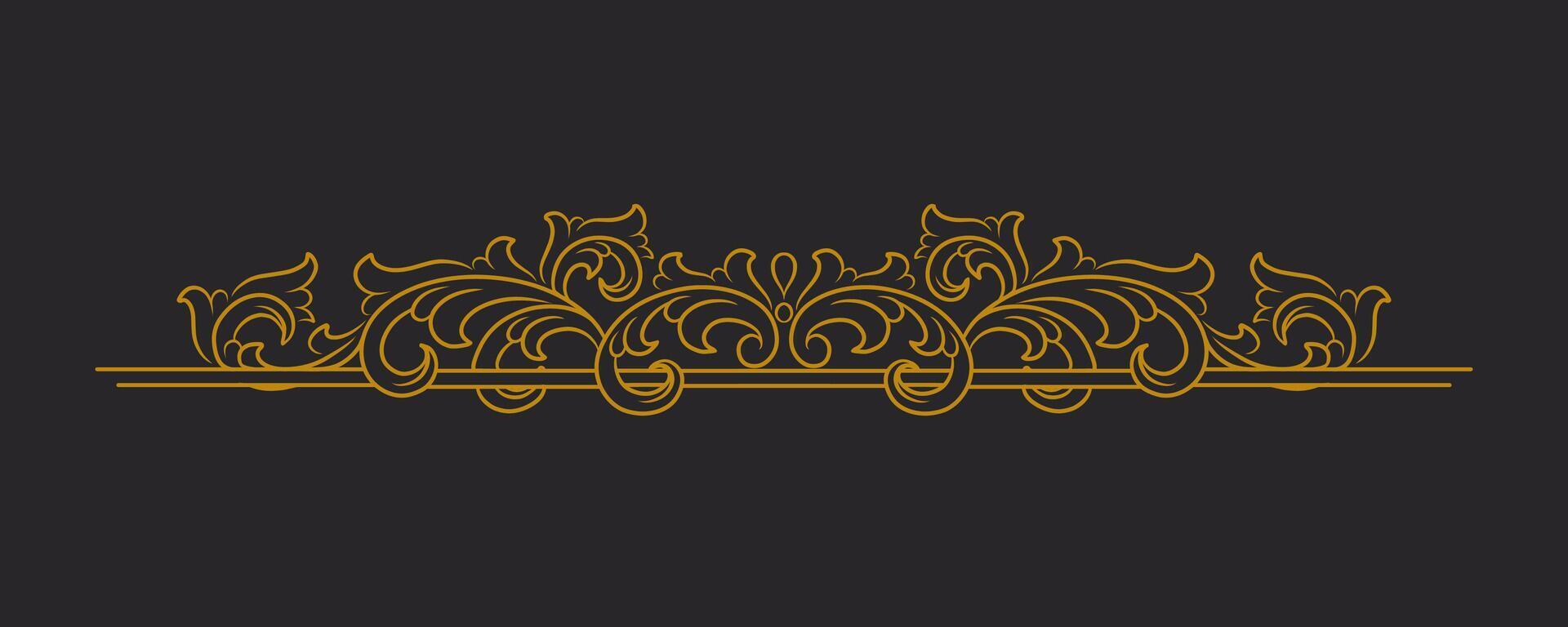 Floral frame ornament vintage Design vector