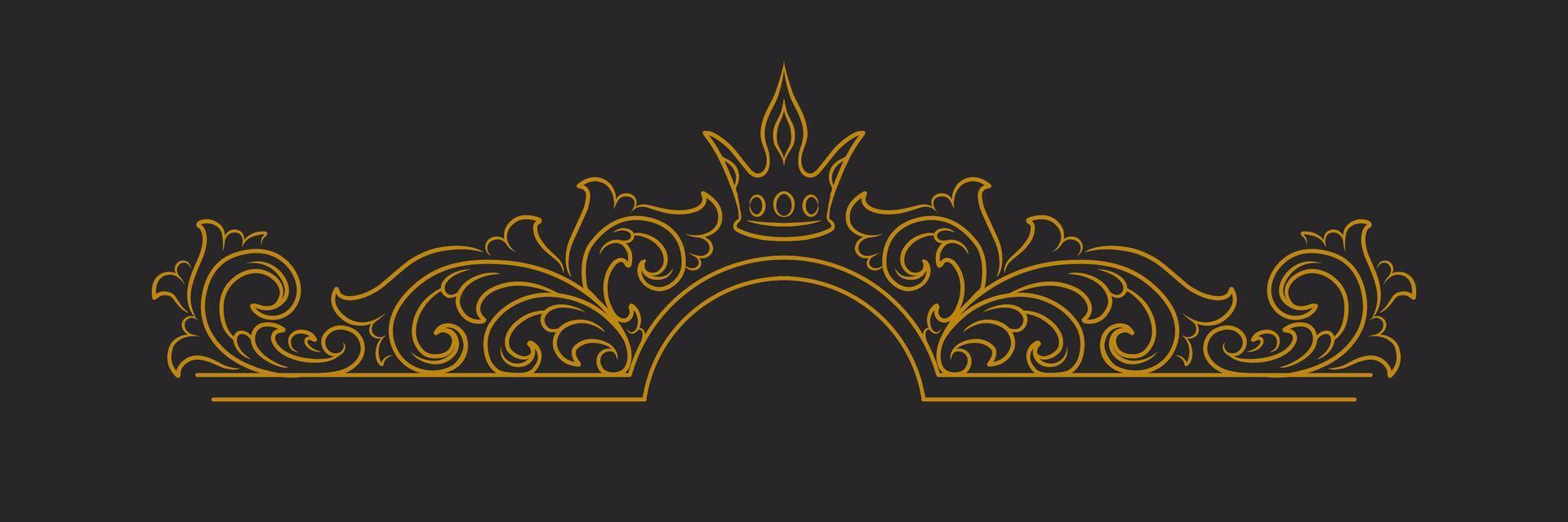 Vintage floral ornament Frame vector