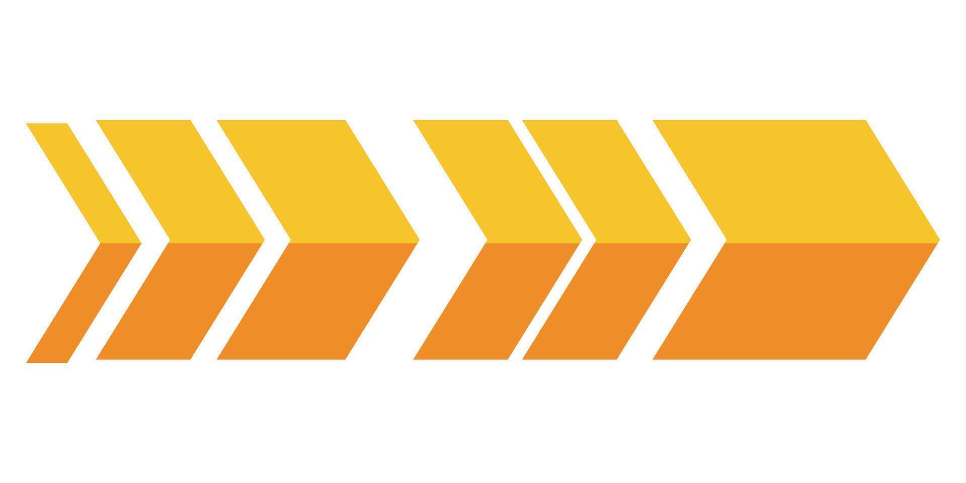 yellow color arrow direction vector