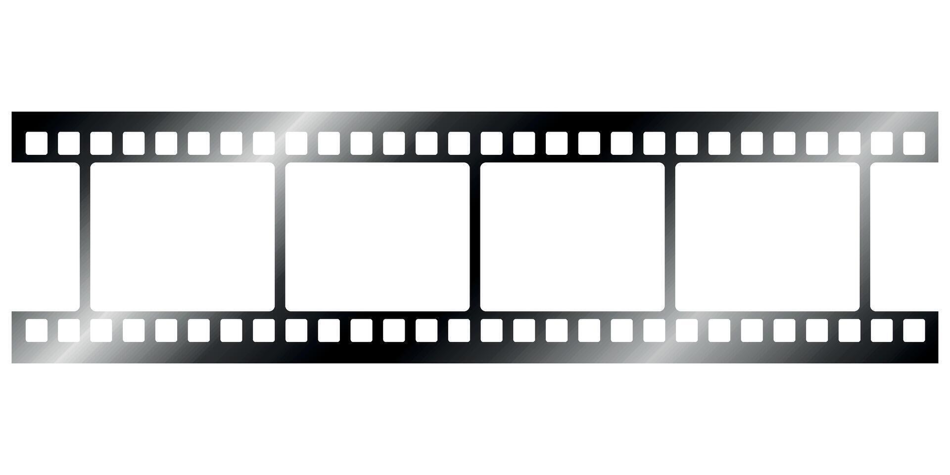 Black film strip icon vector