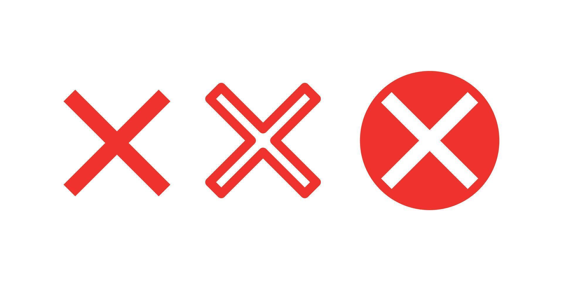 various kinds of red cross symbols vector