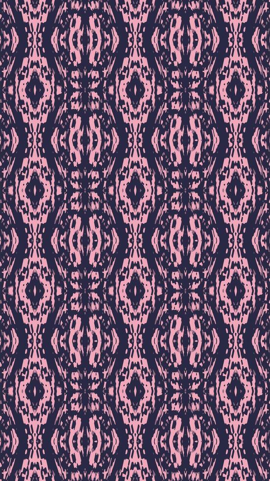 Seamless repeating pattern of intricate, geometric shapes. A deep navy blue and a soft pink. Interconnected shapes, creating a complex and visually interesting tapestry. Kaleidoscope abstract. vector