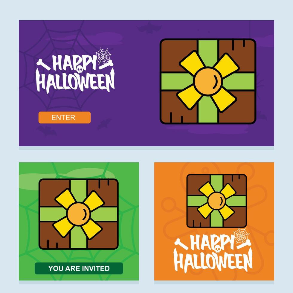 Halloween party invitation template vector