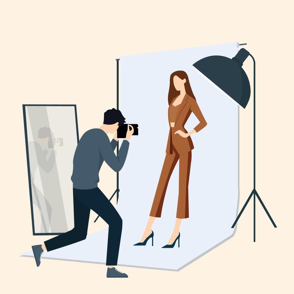 Modeling photoshoot Illustration vector