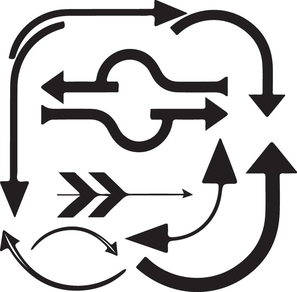 Arrows set of icons vector