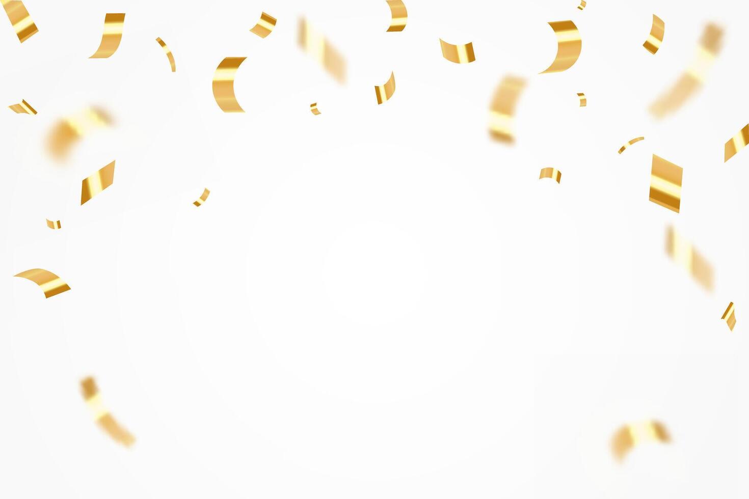 Gold confetti celebration party background design, Falling shiny golden confetti isolated on transparent background. Can be used for celebration, Christmas, New Year, Carnival festivity, vector