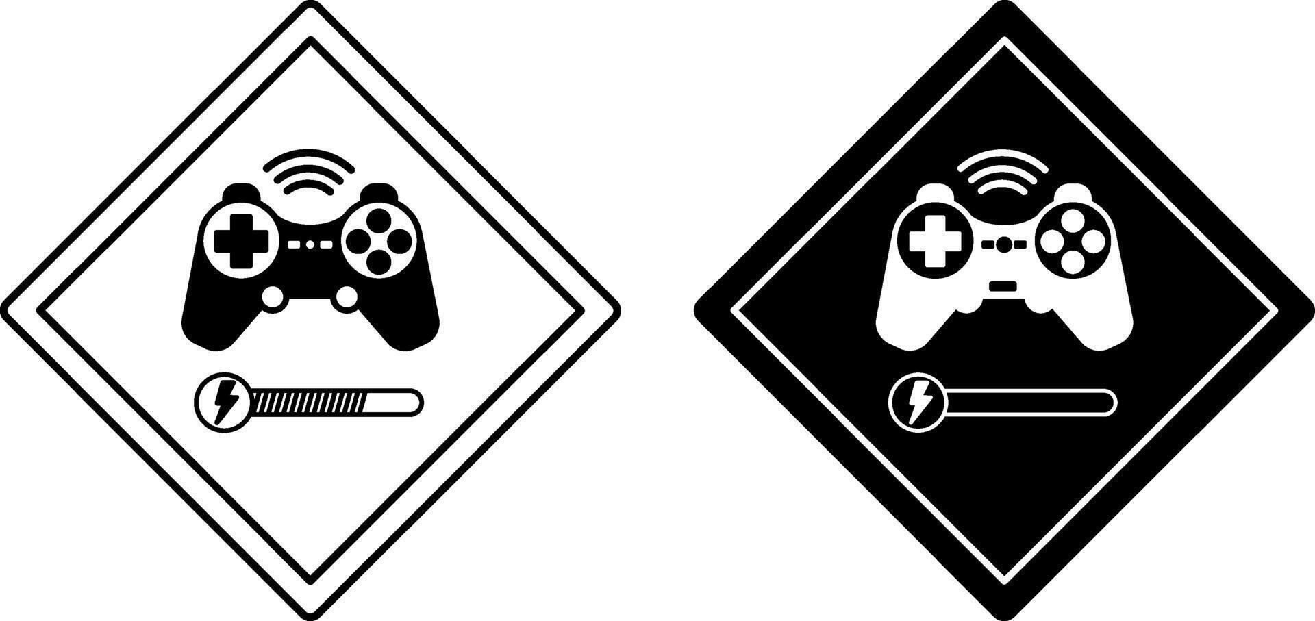 Gamer Zone Signs. Humorous Funny Road Signs. Joystick, Game Console. vector
