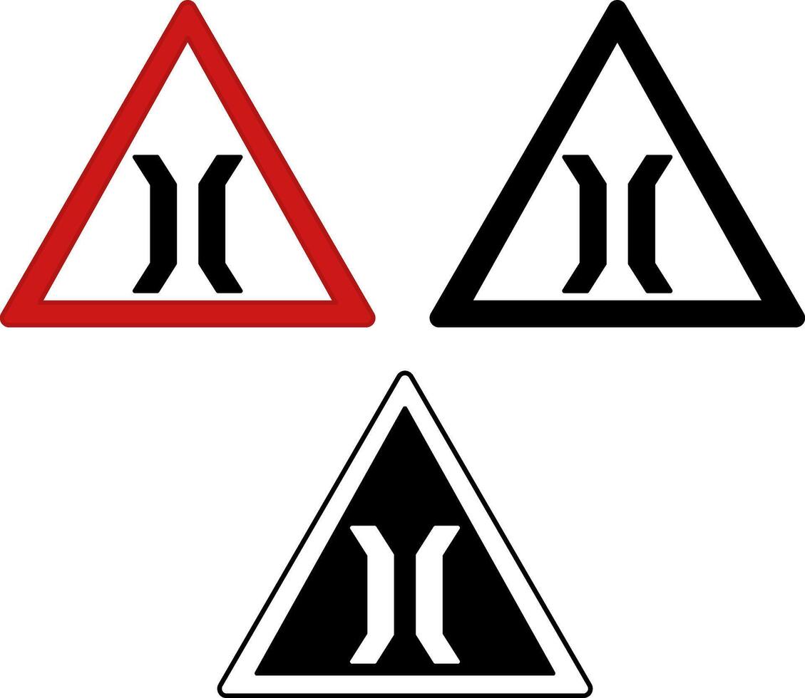 Signs Bridge Ahead. Road Signs. vector