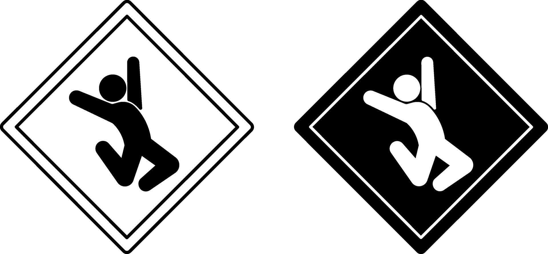 Signs Beware of Dancing People. Humorous Road Sign vector