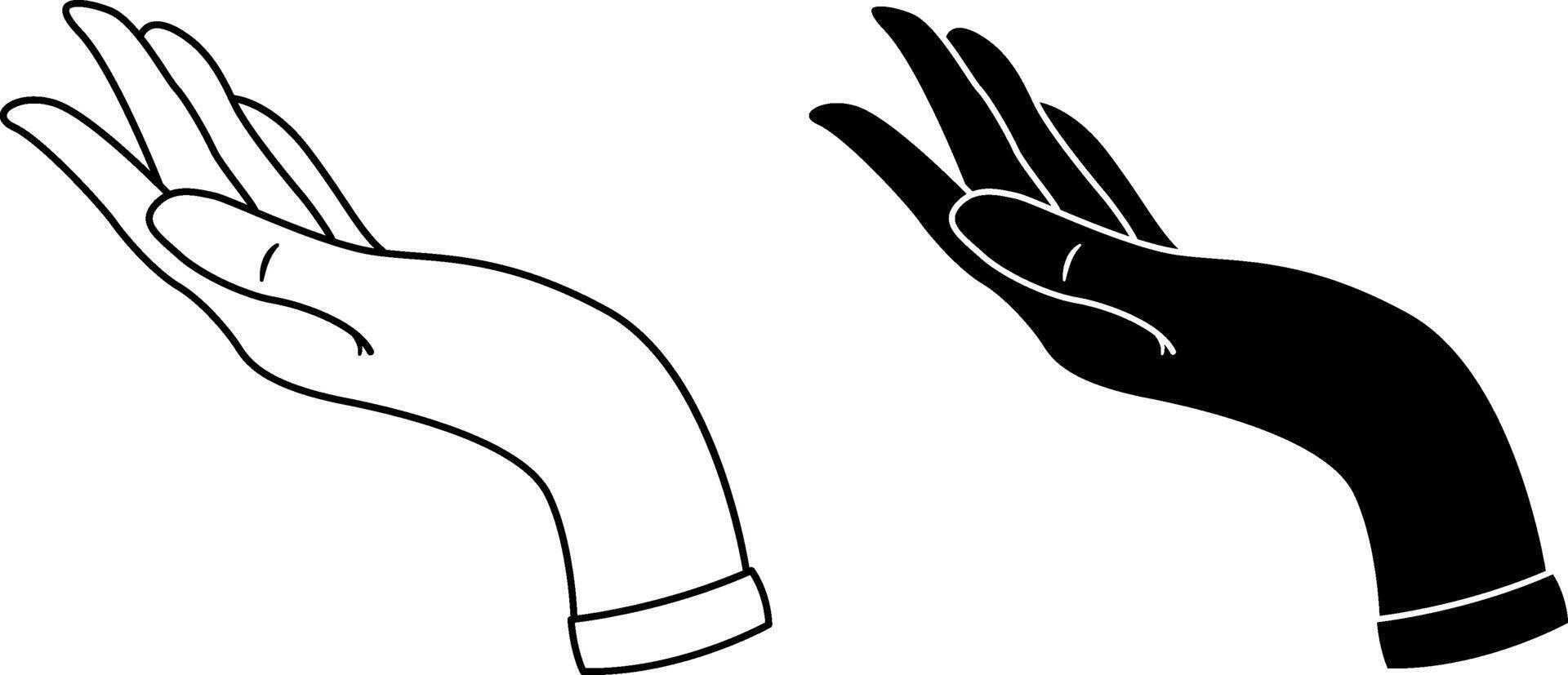 Human Hand Palm Icons. Hand Gesture. Template for Demonstrations, Charity, and Support. illustration vector